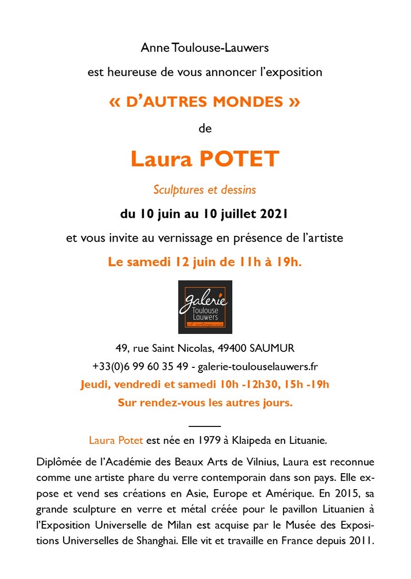 invitation affiche expo Laura Potet 2021 2