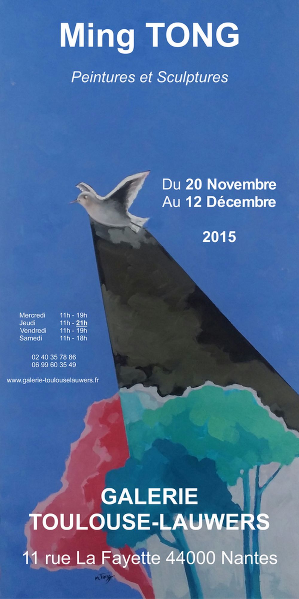 Exposition Peinture Sculpture Ming TONG 2015 Galerie Toulouse Lauwers Nantes